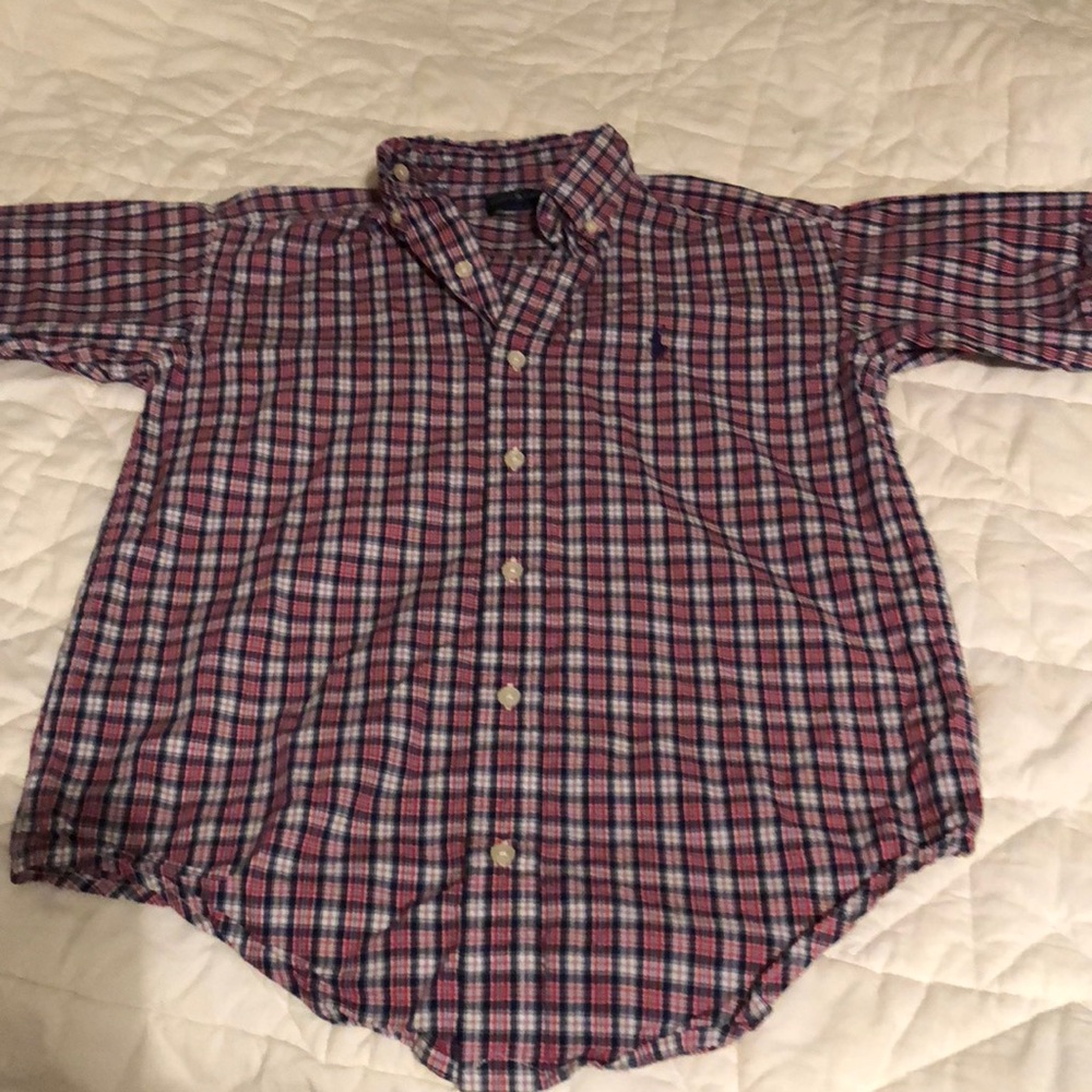 Polo shirt sleeve button down shirt Boys